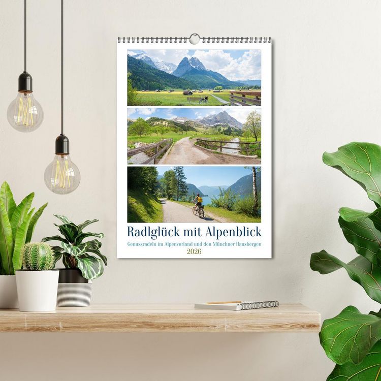 Produktbild: Radlgl&uuml;ck mit Alpenblick 2026 (Wandkalender 2026 DIN A3 hoch), CALVENDO Monatskalender