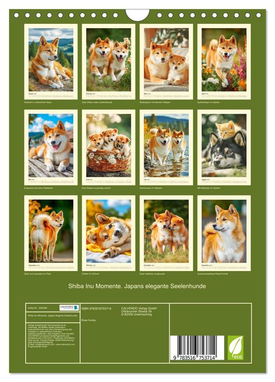 Produktbild: Shiba Inu Momente. Japans elegante Seelenhunde (Wandkalender 2027 DIN A4 hoch), CALVENDO Monatskalender