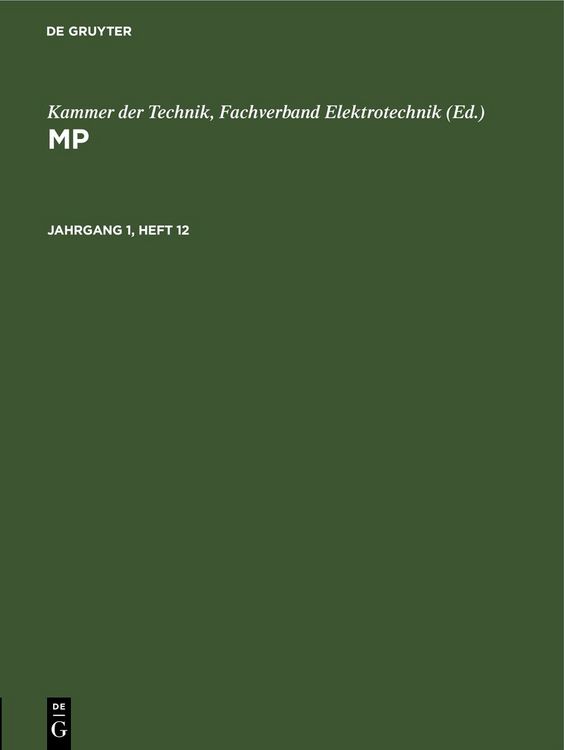 Produktbild: MP. Jahrgang 1, Heft 12