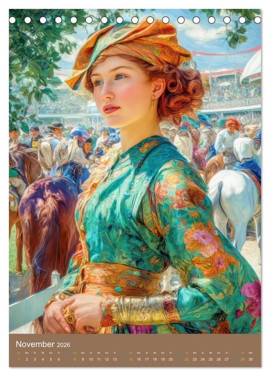Produktbild: Frauen in Kost&uuml;men - Sinnliche Sch&ouml;nheit des Art Nouveau (Tischkalender 2026 DIN A5 hoch), CALVENDO Monatskalender