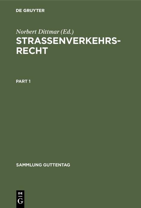 Produktbild: Stra&szlig;enverkehrsrecht