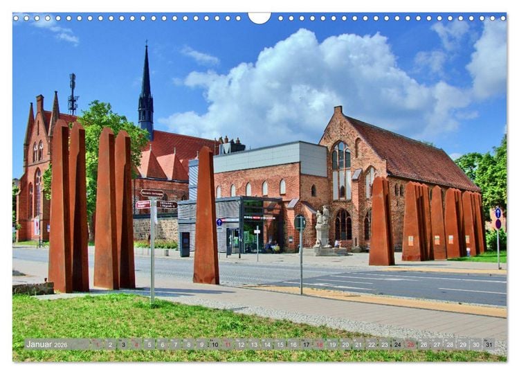 Produktbild: Neubrandenburg - Stadt der 4 T&uuml;rme (Wandkalender 2026 DIN A3 quer), CALVENDO Monatskalender