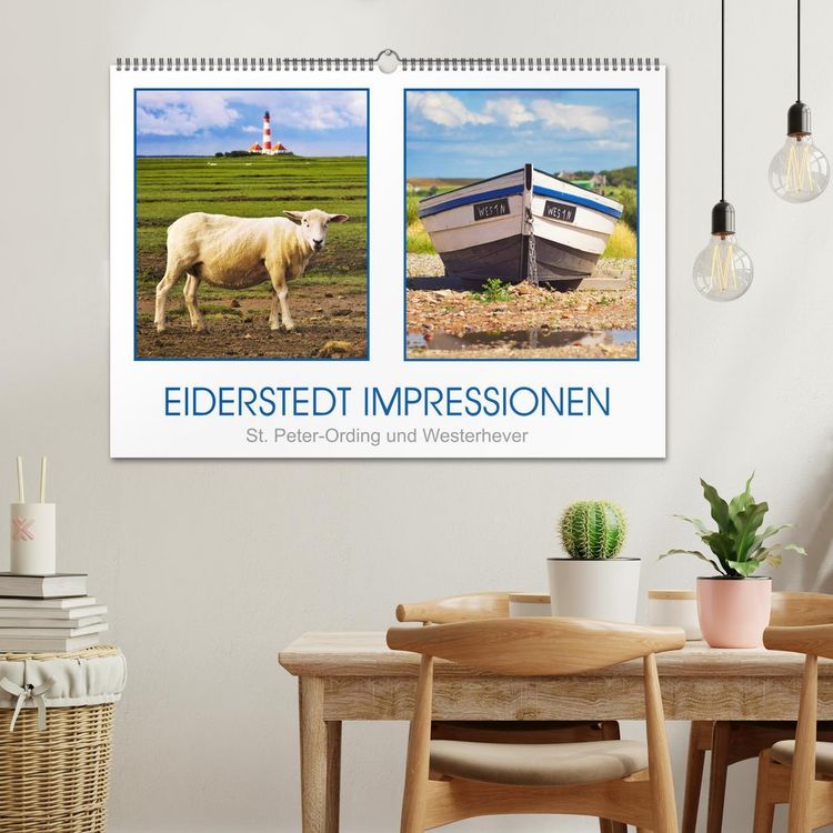 Produktbild: Eiderstedt Impressionen (Wandkalender 2026 DIN A2 quer), CALVENDO Monatskalender