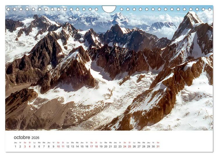 Produktbild: Paysages Le massif du Mont-Blanc (Calendrier mural 2026 DIN A4 vertical), CALVENDO calendrier mensuel