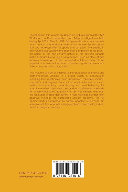 Produktbild: Grid Generation and Adaptive Algorithms