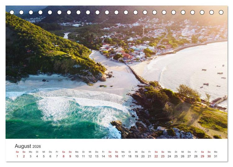 Produktbild: Brasilien - Karnevale, Fu&szlig;ball und Regenw&auml;lder. (Tischkalender 2026 DIN A5 quer), CALVENDO Monatskalender