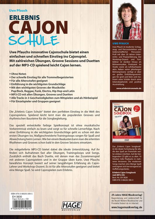 Produktbild: Erlebnis Cajon Schule (mit MP3-CD)