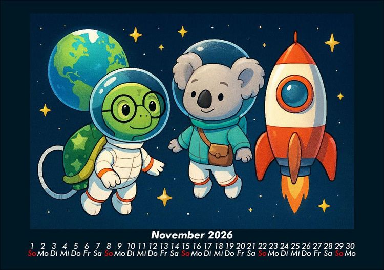 Produktbild: Taz & Kiki - Eine Reise durch die Zeit 2026 Fotokalender DIN A5