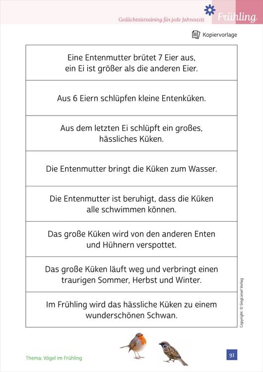 Produktbild: Ged&auml;chtnistraining Senioren - Ged&auml;chtnistraining f&uuml;r jede Jahreszeit: Fr&uuml;hling. Spielerisches Ged&auml;chtnistraining f&uuml;r Senioren. Auch mit Demenz.