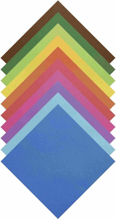 Produktbild: Folia Faltbl&auml;tter 70g/m&sup2; 10x10cm, 100 Blatt farbig