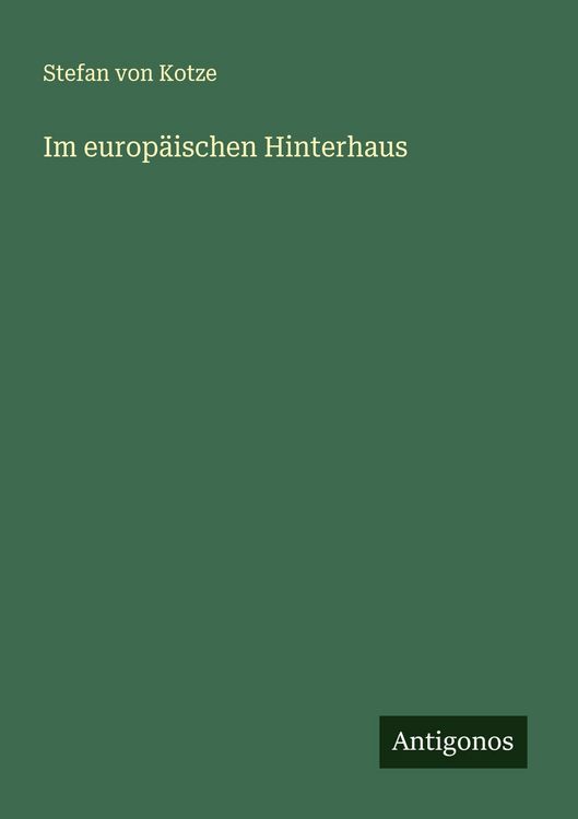 Produktbild: Im europ&auml;ischen Hinterhaus