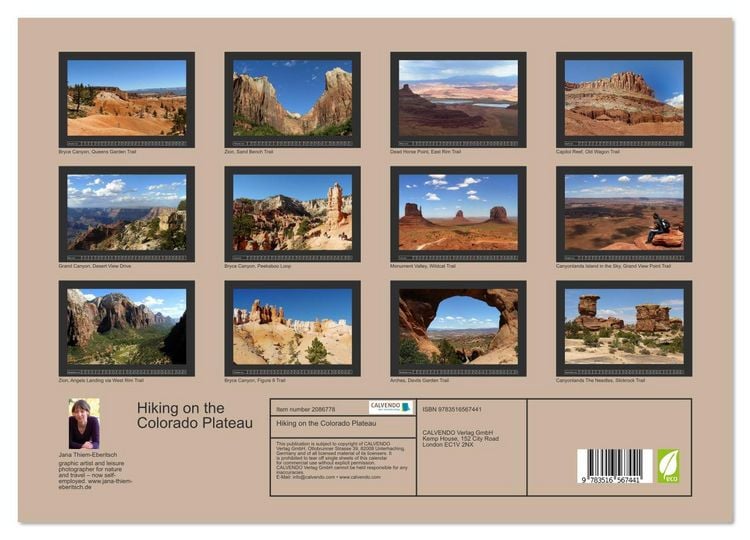 Produktbild: Hiking on the Colorado Plateau (Wall Calendar 2026 DIN A3 landscape), CALVENDO 12 Month Wall Calendar