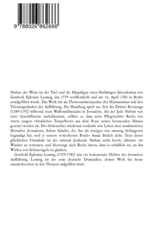 Produktbild: Nathan Der Weise: Historiendrama Aus Der Zeit Des Dritten Kreuzzugs