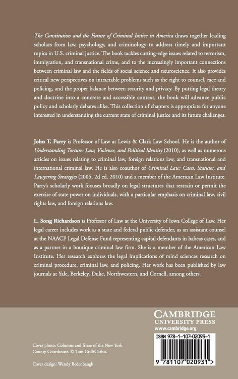 Produktbild: The Constitution and the Future of Criminal Justice in America