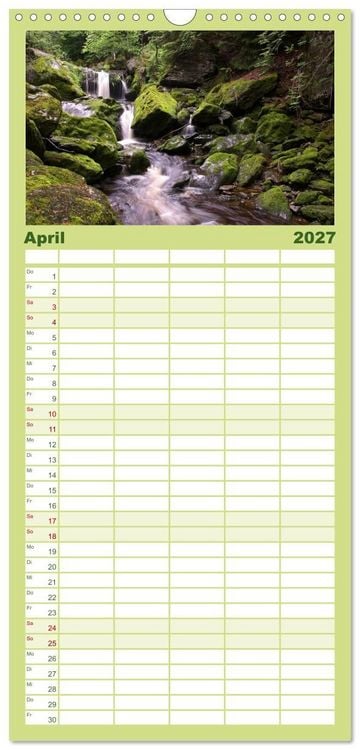 Produktbild: Familienplaner 2027 - Bayerischer Wald - der Osten Bayerns mit 5 Spalten (Wandkalender, 21 x 45 cm) CALVENDO