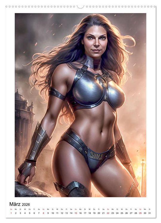 Produktbild: Mythos Kriegerin (hochwertiger Premium Wandkalender 2026 DIN A2 hoch), Kunstdruck in Hochglanz