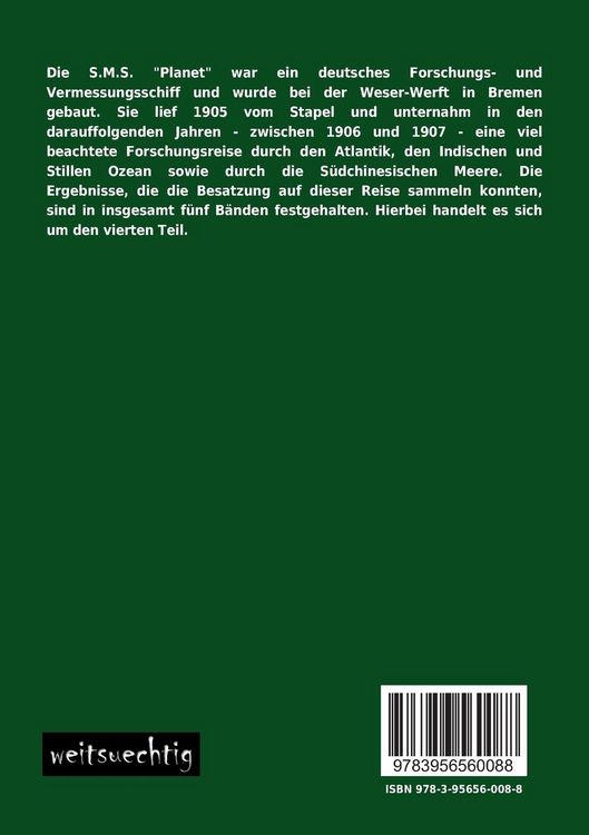 Produktbild: Forschungsreise S.M.S. "Planet" 1906-1907