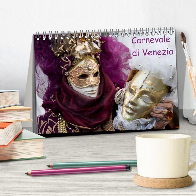 Produktbild: Carnevale di Venezia 2026 (Tischkalender 2026 DIN A5 quer), CALVENDO Monatskalender