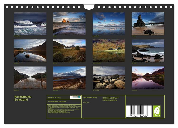 Produktbild: Wunderbares Schottland (Wandkalender 2026 DIN A4 quer), CALVENDO Monatskalender