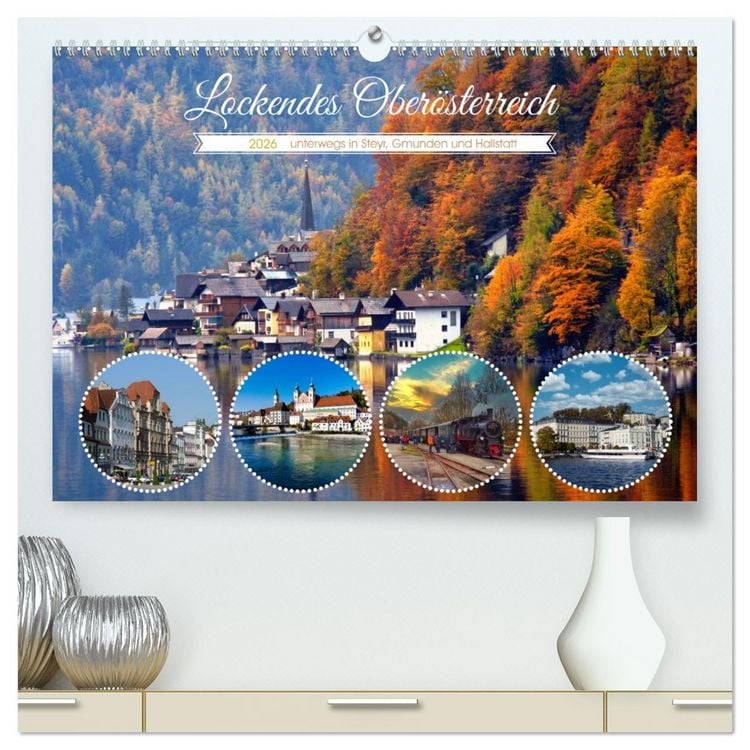 Produktbild: Lockendes Ober&ouml;sterreich (hochwertiger Premium Wandkalender 2026 DIN A2 quer), Kunstdruck in Hochglanz