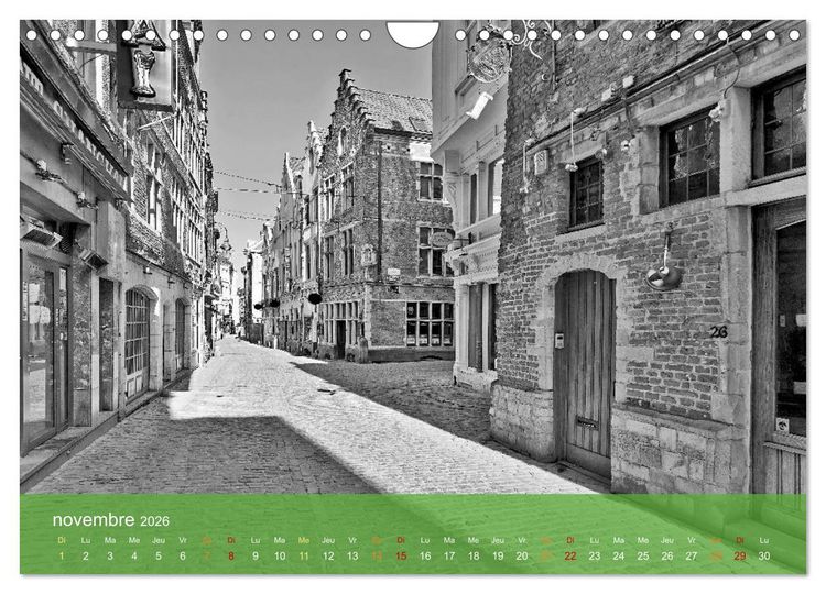 Produktbild: Bruxelles en confinement (Calendrier mural 2026 DIN A4 vertical), CALVENDO calendrier mensuel