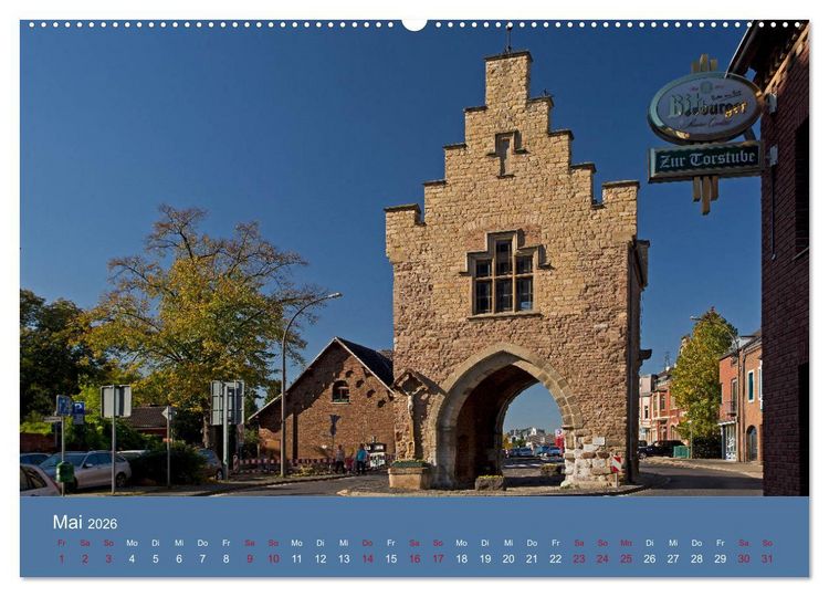 Produktbild: ERFTSTADT - Burgen und B&uuml;rgerh&auml;user (Wandkalender 2026 DIN A2 quer), CALVENDO Monatskalender