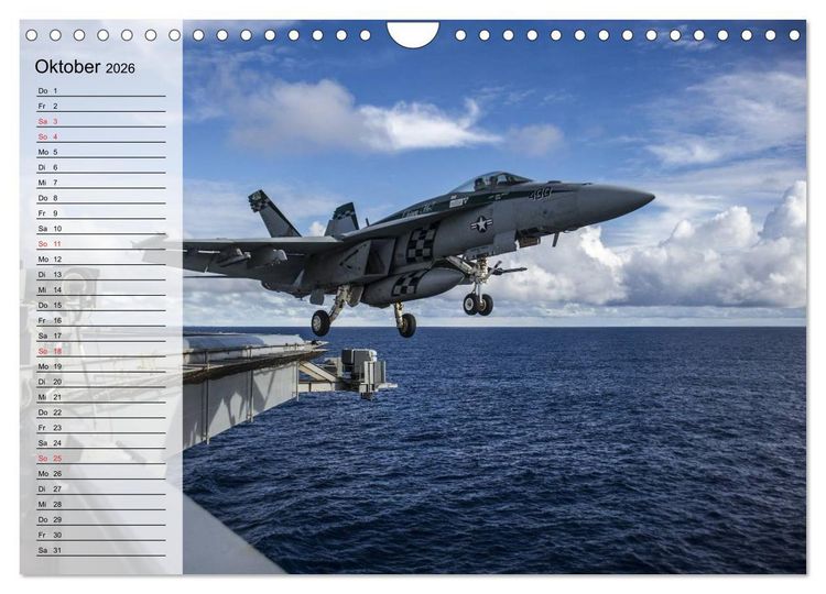 Produktbild: Kriegstechnik. Kampfjet-Impressionen (Wandkalender 2026 DIN A4 quer), CALVENDO Monatskalender