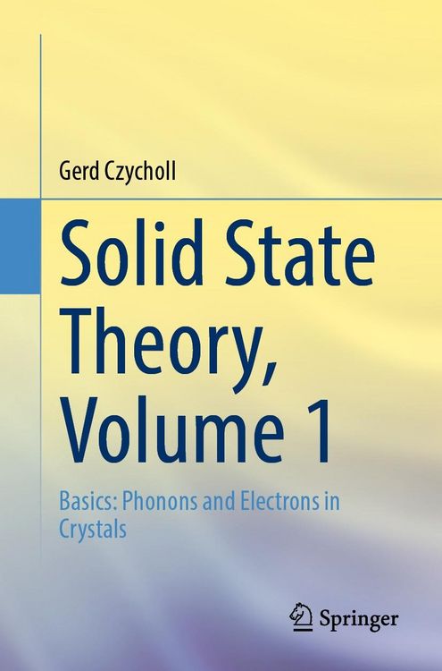 Produktbild: Solid State Theory, Volume 1