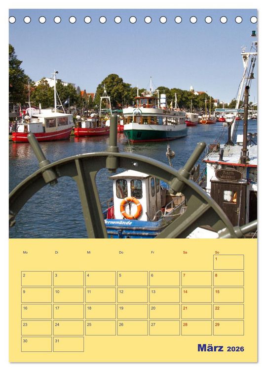 Produktbild: Sehnsuchtsort Warnem&uuml;nde (Tischkalender 2026 DIN A5 hoch), CALVENDO Monatskalender