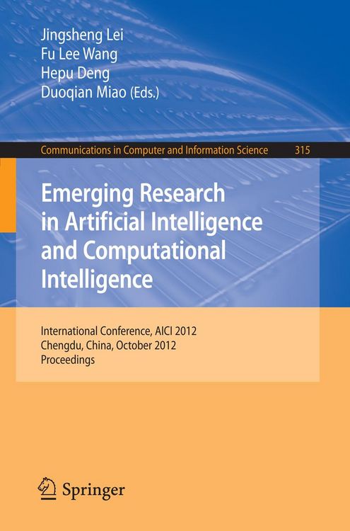 Produktbild: Emerging Research in Artificial Intelligence and Computational Intelligence