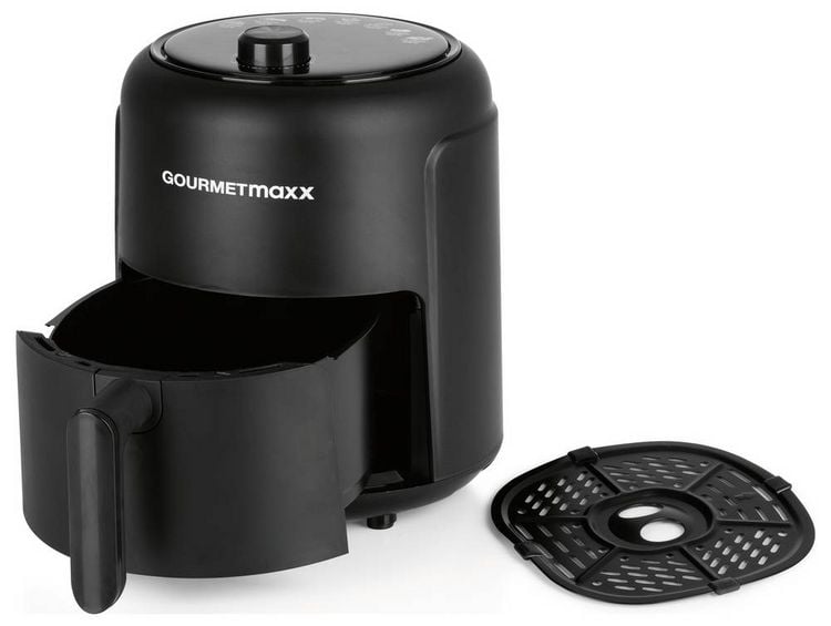 Produktbild: GourmetMaxx Hei&szlig;luft-Fritteuse 2,3l 1000W schwarz Hei&szlig;luft-Fritteuse 1000W Schwarz