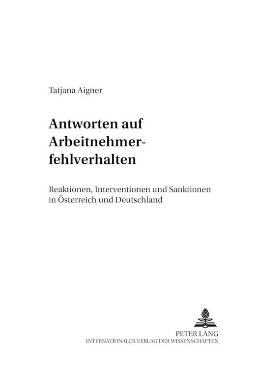 Produktbild: Antworten auf Arbeitnehmerfehlverhalten