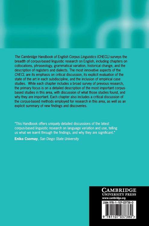 Produktbild: The Cambridge Handbook of English Corpus Linguistics