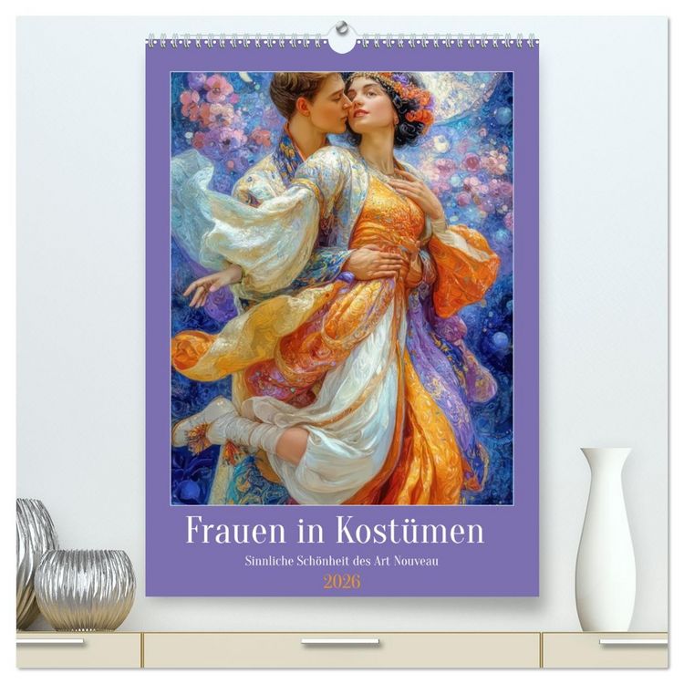 Produktbild: Frauen in Kost&uuml;men - Sinnliche Sch&ouml;nheit des Art Nouveau (hochwertiger Premium Wandkalender 2026 DIN A2 hoch), Kunstdruck in Hochglanz