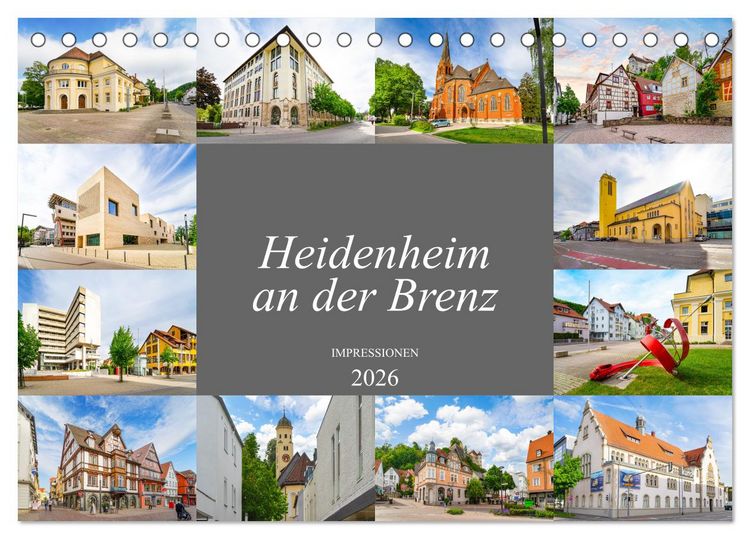 Produktbild: Heidenheim an der Brenz Impressionen (Tischkalender 2026 DIN A5 quer), CALVENDO Monatskalender