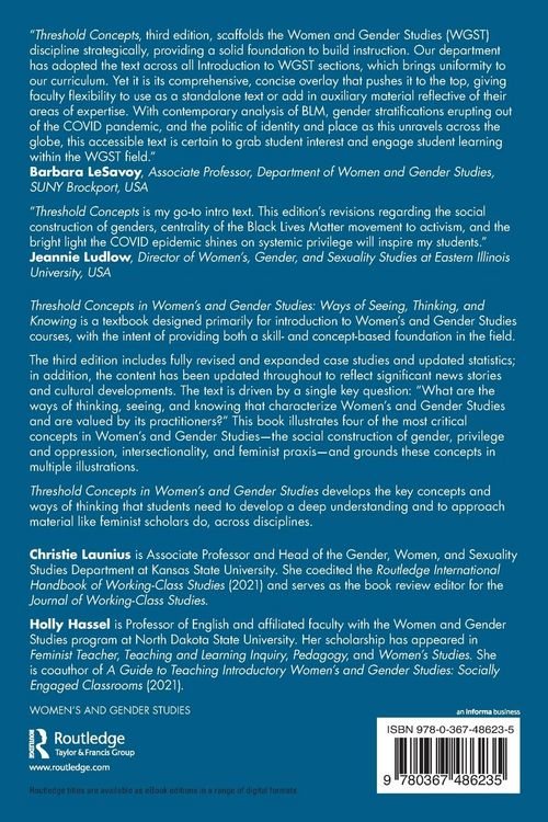 Produktbild: Threshold Concepts in Women's and Gender Studies