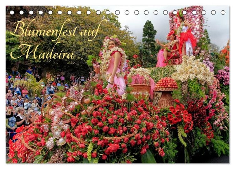 Produktbild: Blumenfest auf Madeira (Tischkalender 2026 DIN A5 quer), CALVENDO Monatskalender