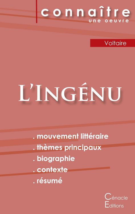 Produktbild: Fiche de lecture L'Ing&eacute;nu de Voltaire (Analyse litt&eacute;raire de r&eacute;f&eacute;rence et r&eacute;sum&eacute; complet)