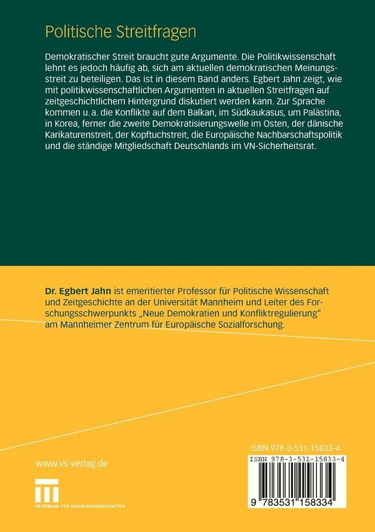 Produktbild: Politische Streitfragen