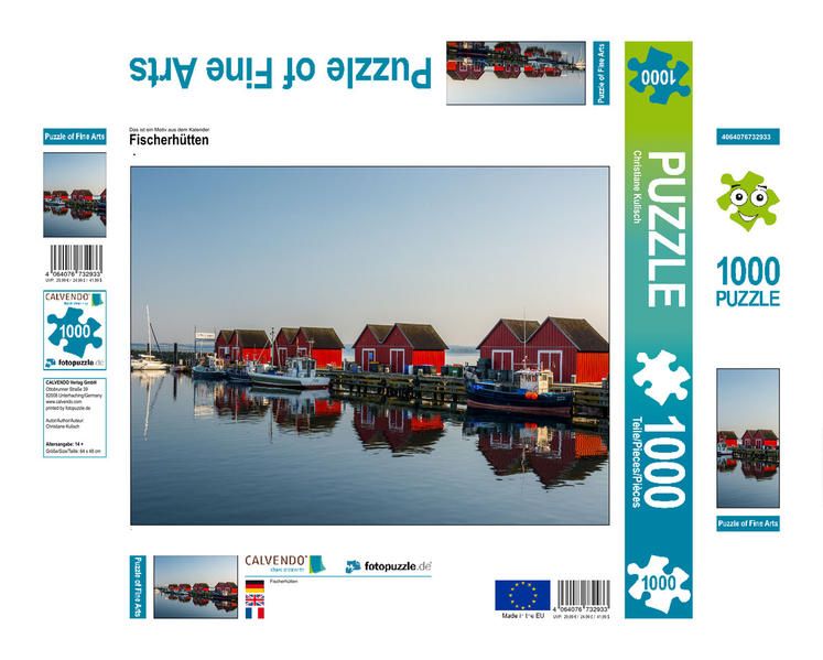 Produktbild: CALVENDO Puzzle Fischerh&uuml;tten | 1000 Teile Lege-Gr&ouml;&szlig;e 64x48cm Foto-Puzzle f&uuml;r gl&uuml;ckliche Stunden