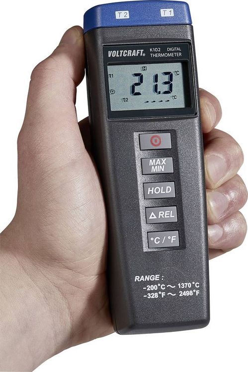 Produktbild: VOLTCRAFT K102 Temperatur-Messger&auml;t -200 - +1370&deg;C F&uuml;hler-Typ K