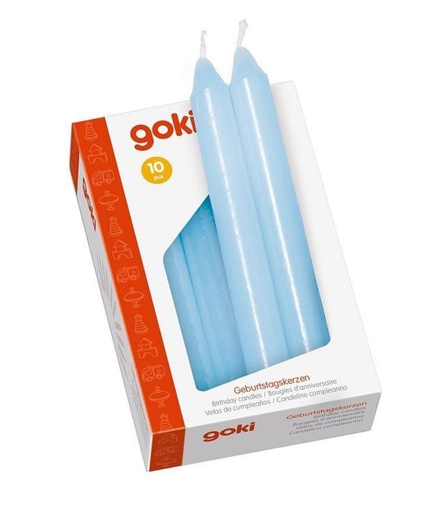 Produktbild: Geburtstagskerzen Set / 10 Stück / Blau