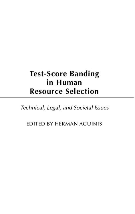 Produktbild: Test-Score Banding in Human Resource Selection