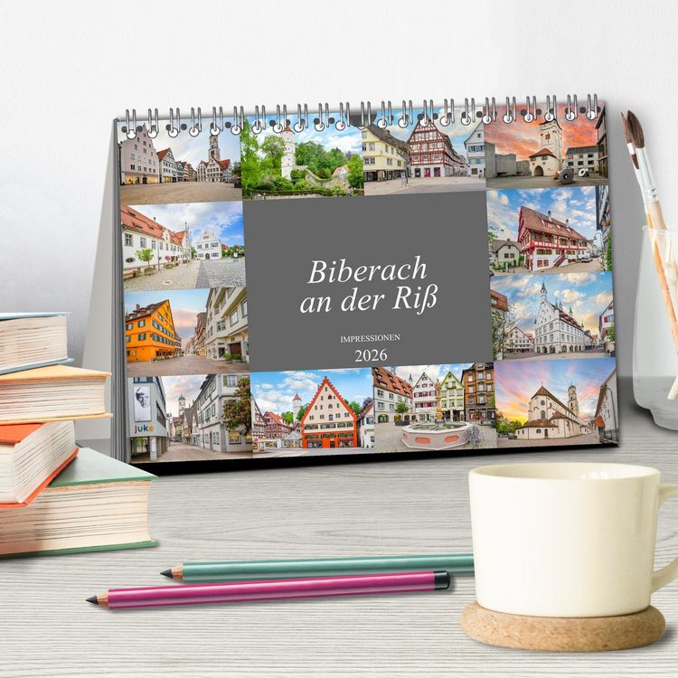 Produktbild: Biberach an der Ri&szlig; Impressionen (Tischkalender 2026 DIN A5 quer), CALVENDO Monatskalender