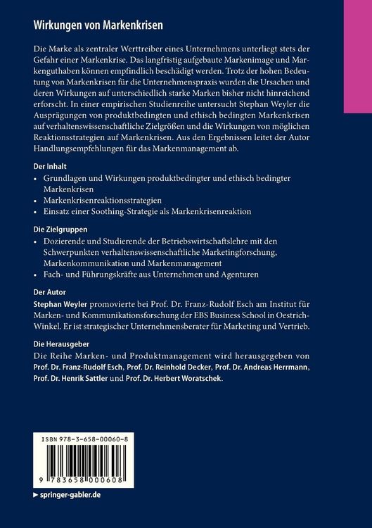 Produktbild: Wirkungen von Markenkrisen