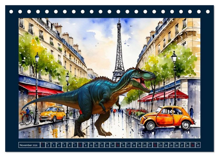 Produktbild: Dinosaurier erobern die Welt zur&uuml;ck (Tischkalender 2026 DIN A5 quer), CALVENDO Monatskalender