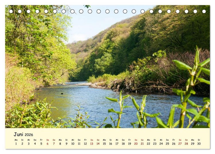 Produktbild: M&uuml;ngstener Br&uuml;cke - Landschaft rund um Solingen (Tischkalender 2026 DIN A5 quer), CALVENDO Monatskalender