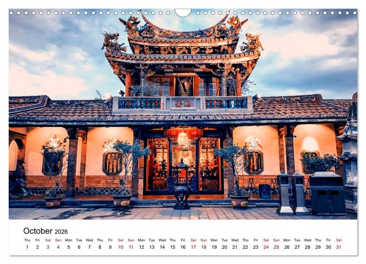 Produktbild: A Journey In Taipei (Wall Calendar 2026 DIN A3 landscape), CALVENDO 12 Month Wall Calendar