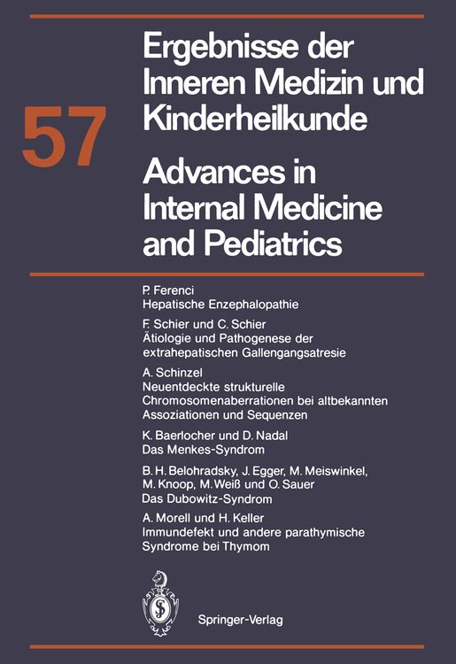 Produktbild: Ergebnisse der Inneren Medizin und Kinderheilkunde/Advances in Internal Medicine and Pediatrics