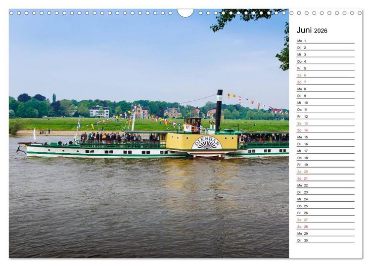Produktbild: Schaufelraddampfer (Wandkalender 2026 DIN A3 quer), CALVENDO Monatskalender